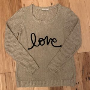 Lauren Conrad tan sweater in small